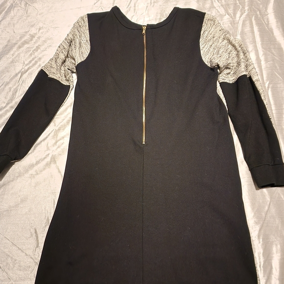 Zara Monochrome Textured Mini Dress - Picture 3 of 9